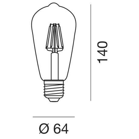 LAMPADINA E27 LED 8 W GLA254C