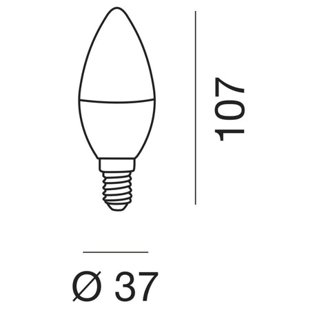 LAMPADINA E14 LED 7 W GLA236C-N
