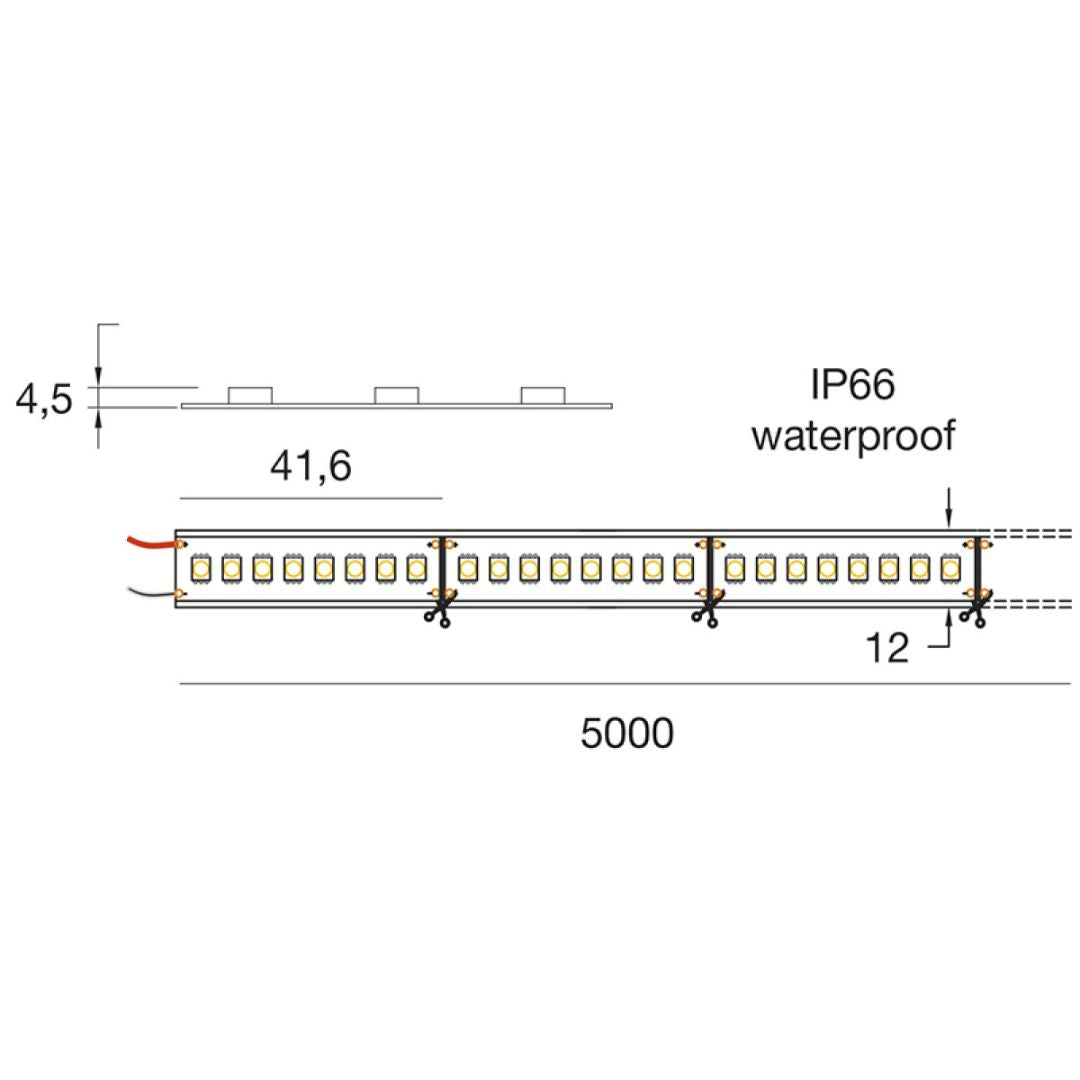 STRIP LED 18 W/m x esterno