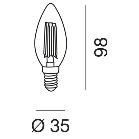 LAMPADINA  E14 LED 6 W GLA270C-N