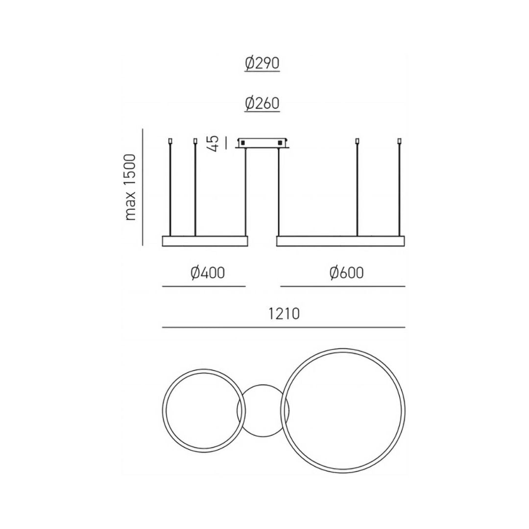CRISEIDE S/2D Ø60+Ø40 cm