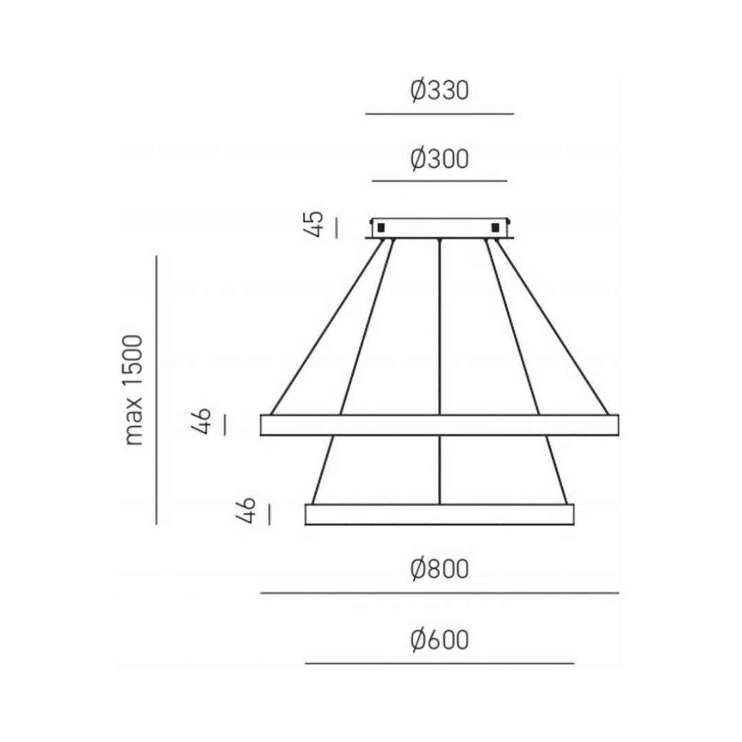 CRISEIDE S/2G Ø80+Ø60 cm