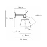TOLOMEO WALL DIFF. 24 cm